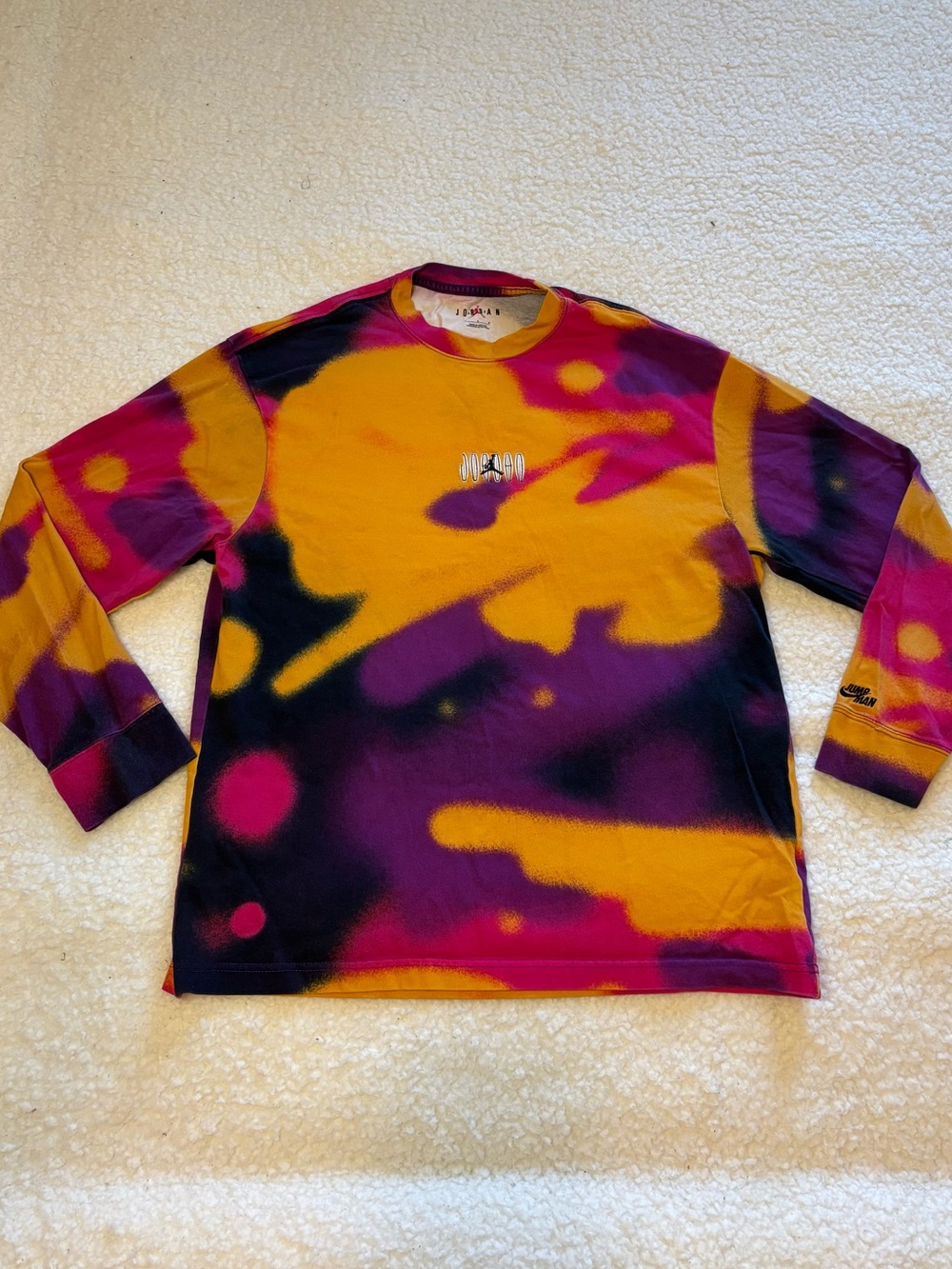 Jordan Men Multicolor Tie Dye Flight MVP 85 Long Sleeve T-shirt